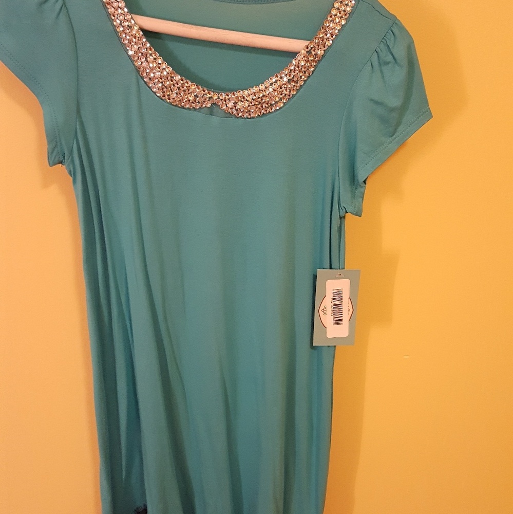 Bling collar tunic