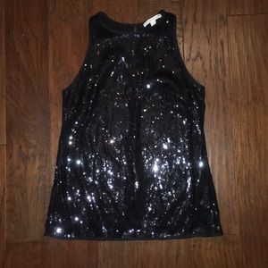 Black sequin Banana Republic tank