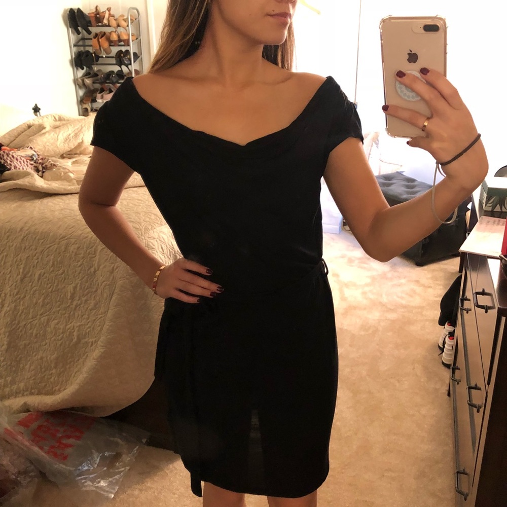 French Connection black tie waist dress