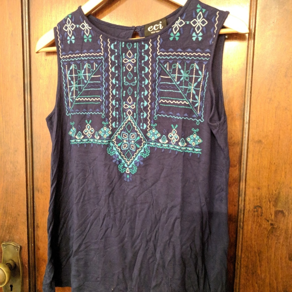 Eci embroidered top