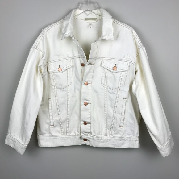 [Free People] Denim Trucker Jacket Boyfriend Fit - Picture 2 of 8