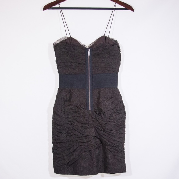 🔥 Foley and Corinna Brown Ruched Tulle Dress - Picture 7 of 10