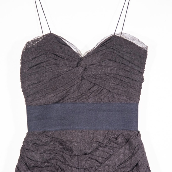 🔥 Foley and Corinna Brown Ruched Tulle Dress - Picture 6 of 10