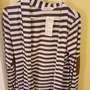 Grey and white cardigan