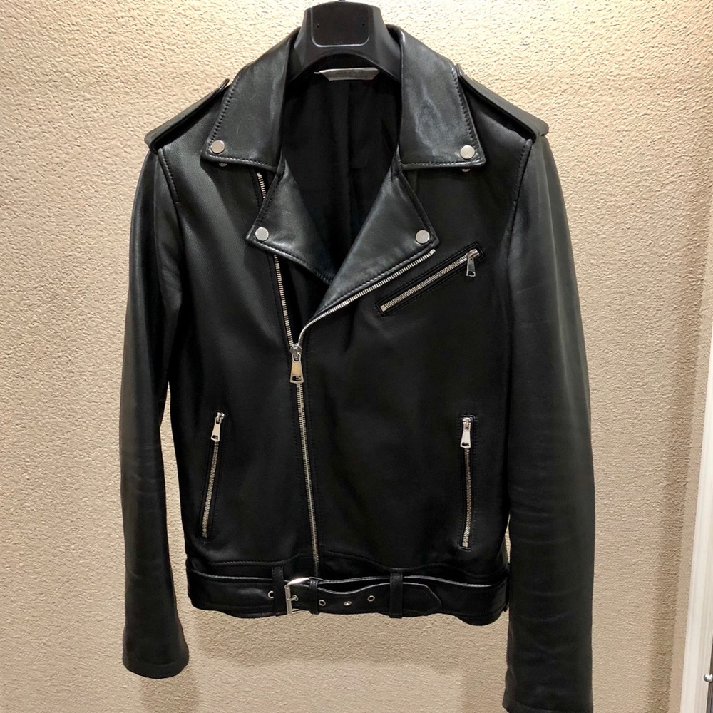 ZARA MAN GENUINE LAMBSKIN BIKER JACKET 9953/400