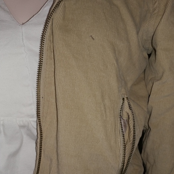 White Moon Corduroy Style Tan Coat. - Picture 4 of 7