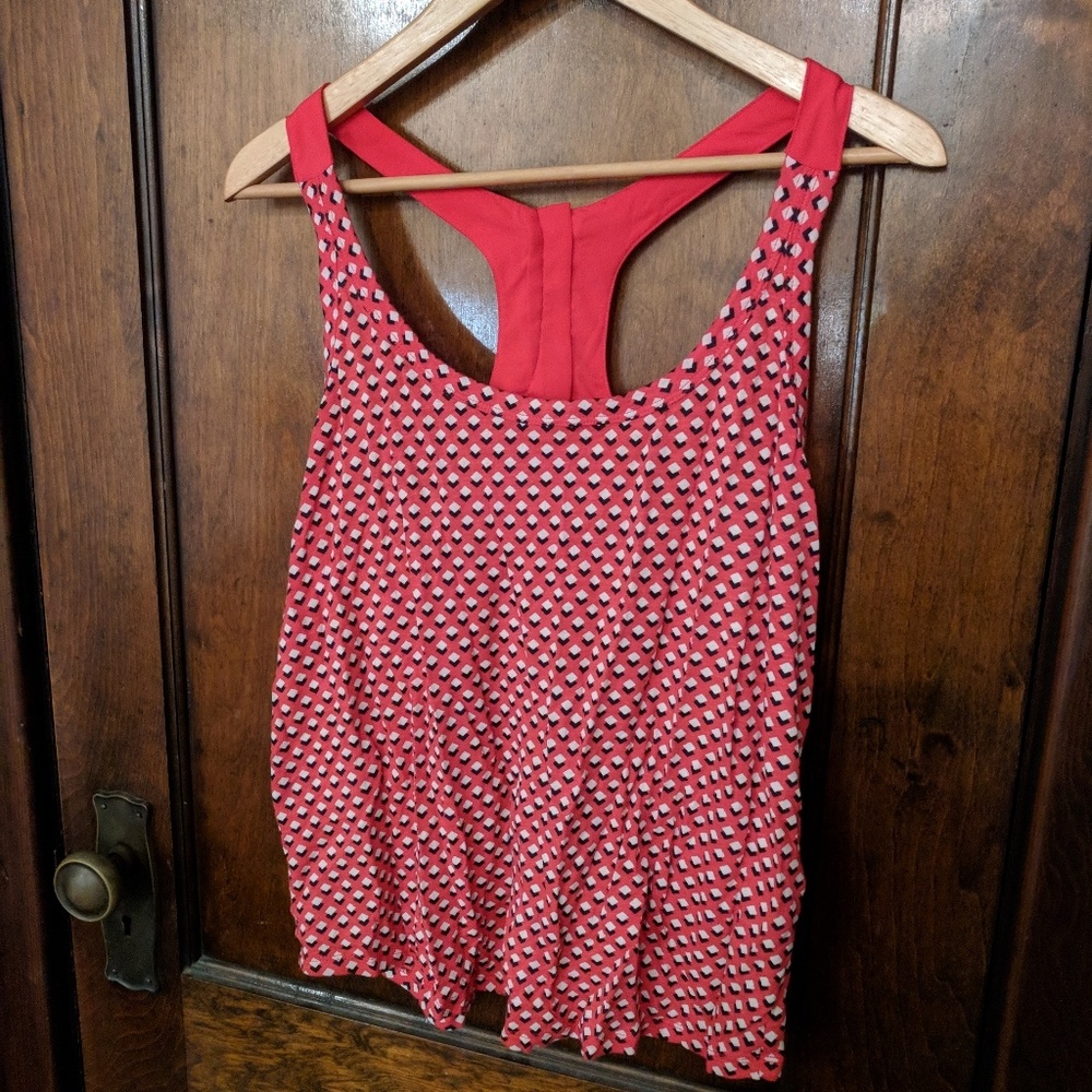 Banana Republic racer back tank with zipper