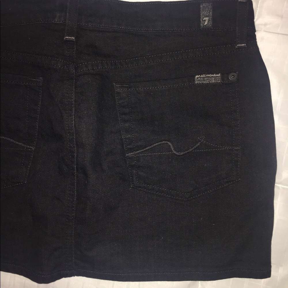 seven brand Black denim skirt
