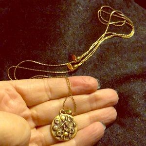 Alex & Ani - gold slide necklace “Willow”