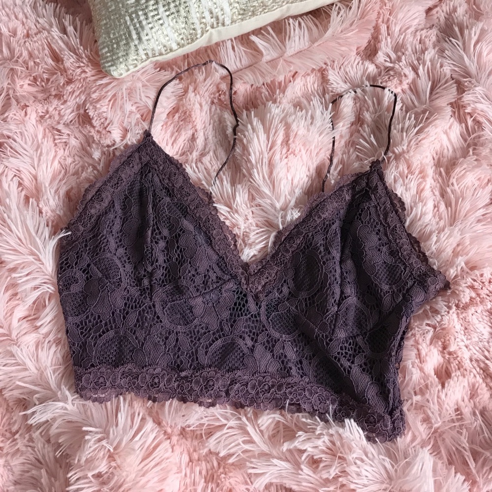 Light Purple Lace Bralette Crop Top