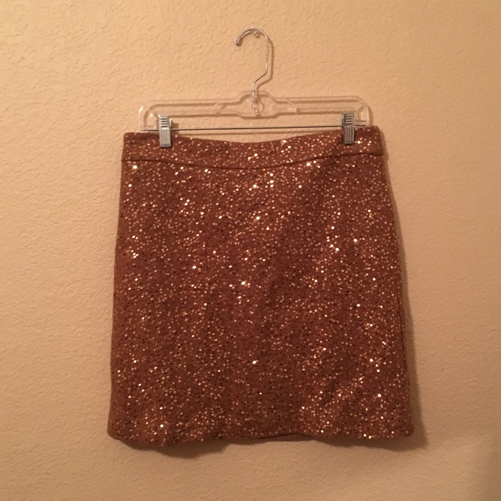 glittering golden skirt