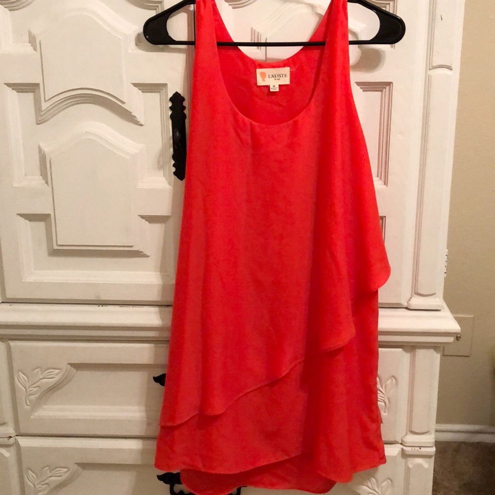 L’atiste by Amy Orange Layered Dress