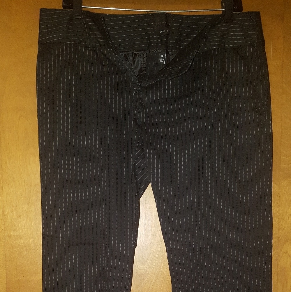 The Limited black with white pinstripes