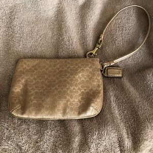 Gold Coach wristlet