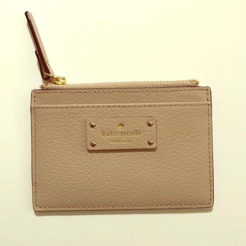 Kate Spade credit card holder and wallet camel