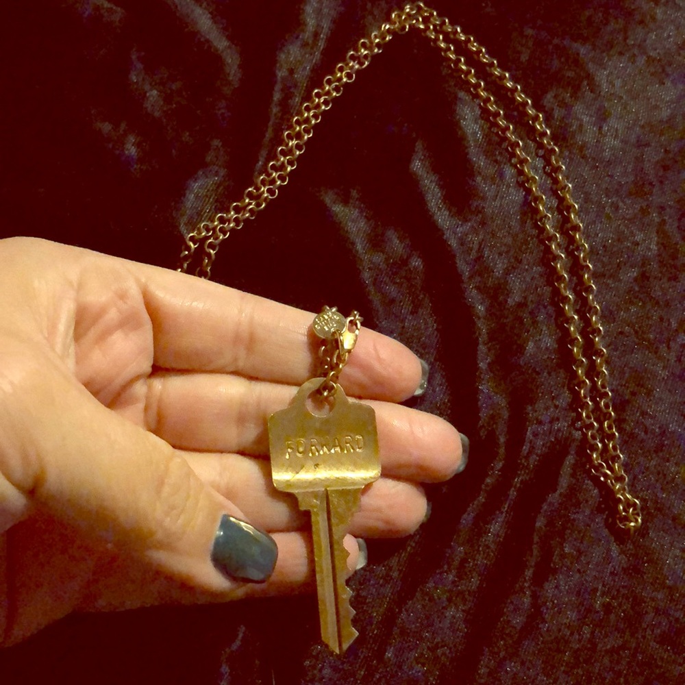 The Giving Key - “Forward” gold necklace