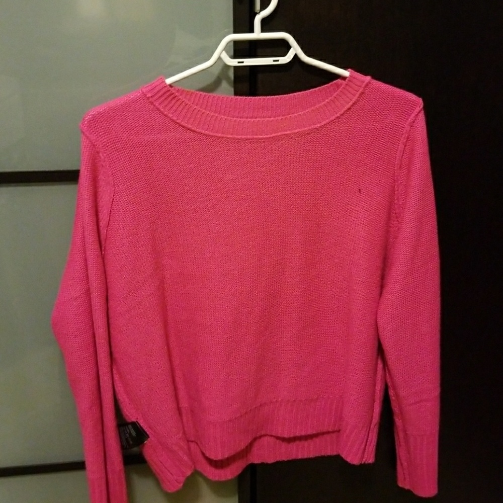 Fuchsia knit sweater