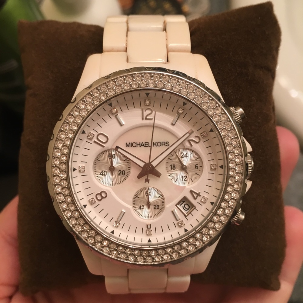 Michael Kors white ceramic watch