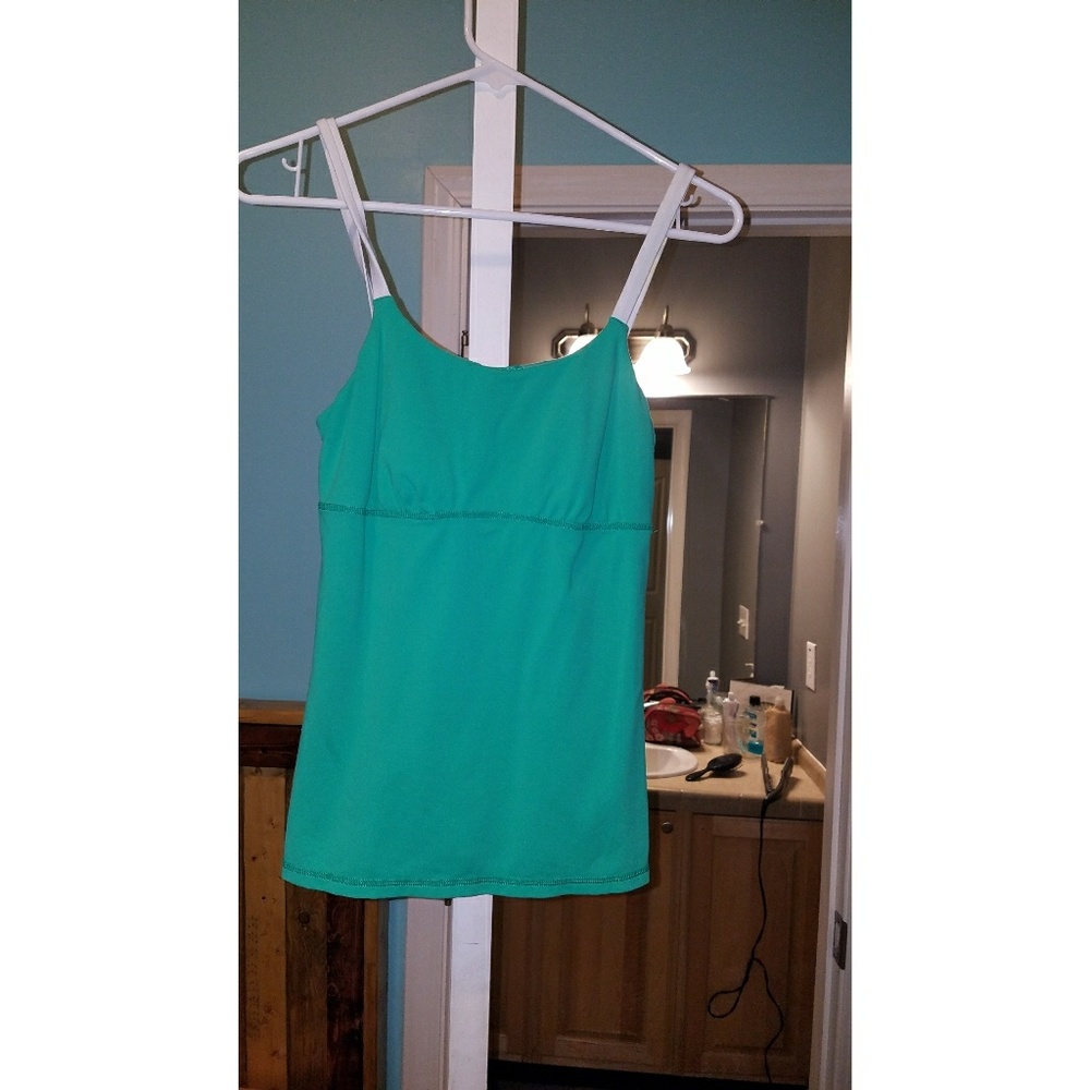 Mint green / bluish sports tank top