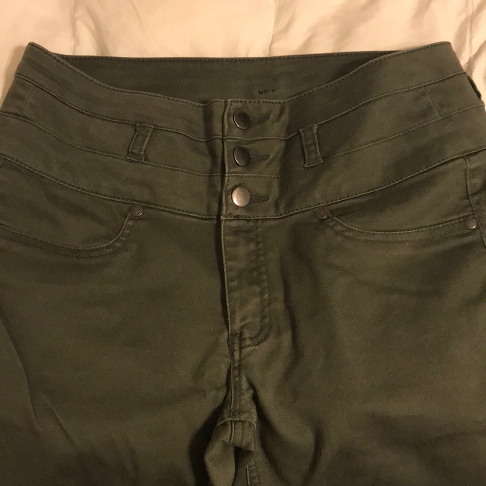 Forever 21 Olive Skinny Jeans