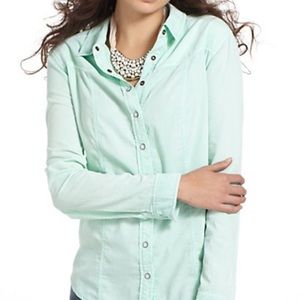 Holding Horses Sz 2 Mint Green Snap Western Top