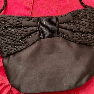 Black beaded purse