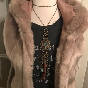 Wendi Hooded Faux Fur Vest Soft size Medium