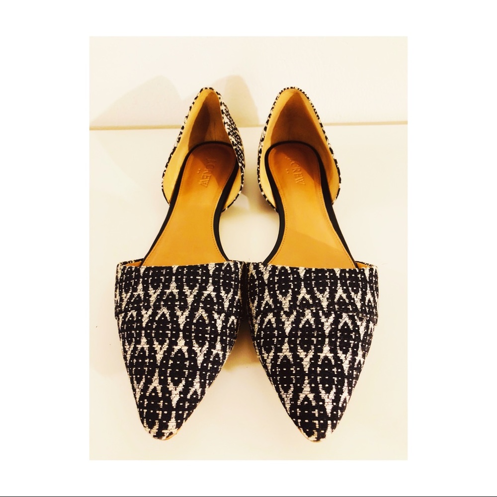 J.Crew D’Orsay Flats Woven Size 10
