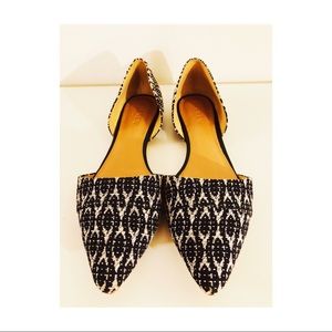 J.Crew D’Orsay Flats Woven Size 10