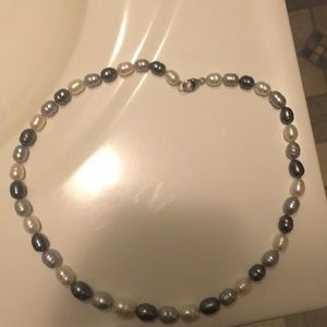 Gray and white Honora pearl necklace