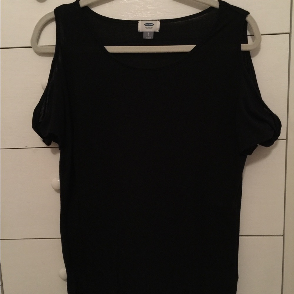 Black Cold Shoulder Shirt
