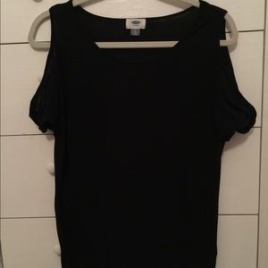 Black Cold Shoulder Shirt