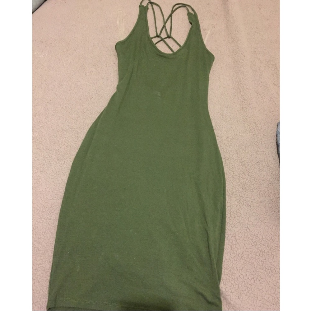 Military green dress