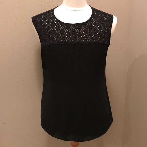 Banana Republic Tops - Banana Republic Black Crocheted Lace Top Blouse