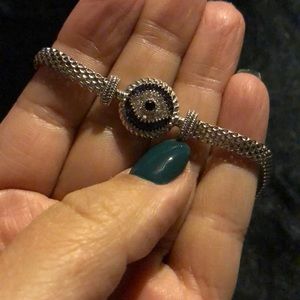 Silver “malocchio” bracelet