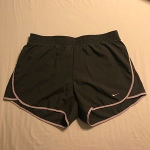 Nike running shorts, gray and lavender, EUC