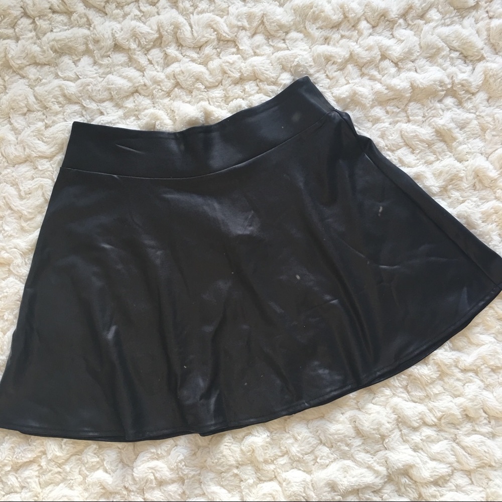Faux leather skirt