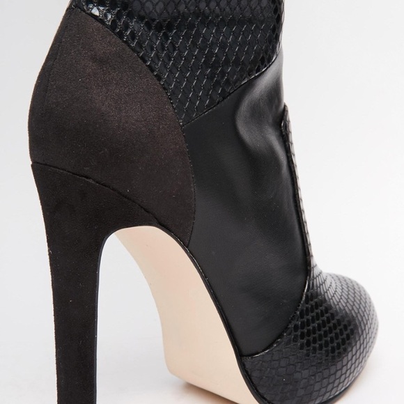 ASOS Women's Black Patchwork Knee High Boots - Picture 3 of 8