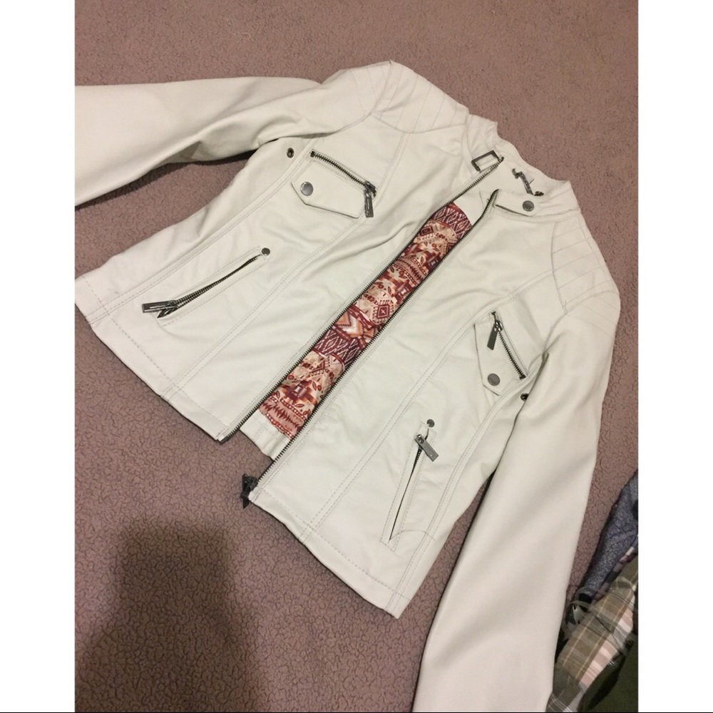 Silver leather jacket