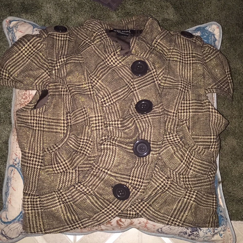 GORGEOUS vest/Jacket GOLD SHIMMER like NEW!