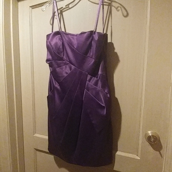 NWT MAX AND CLEO PURPLE COCKTAIL DRESS - Picture 1 of 2