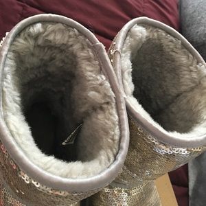 Silver Sequin Ugg Boots
