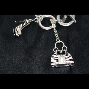 Traci Lynn Zebra Print Purse Necklace