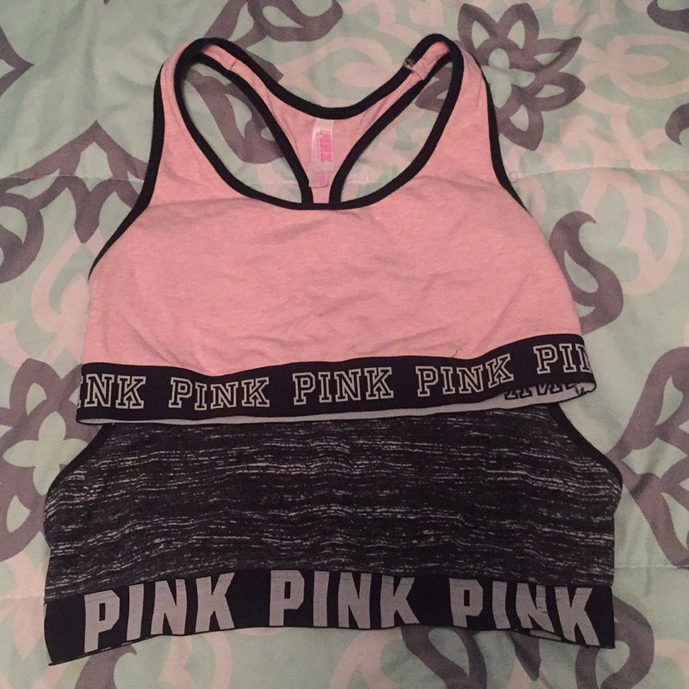 💗2 Pink Sports bras. Size Lrg A-C💗