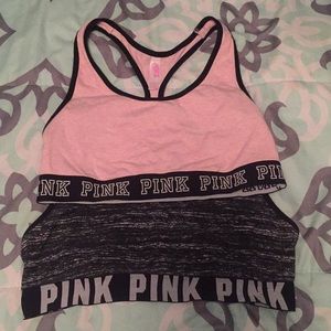 💗2 Pink Sports bras. Size Lrg A-C💗