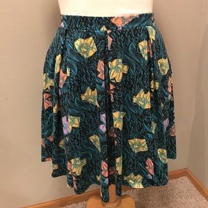 Lularoe Madison Floral Skirt with Pockets