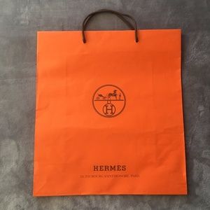 Large Empty Hermès Paris Shopping bag