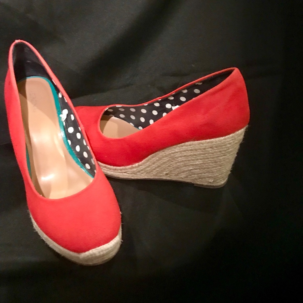 Vibrant Red Orange Espadrille