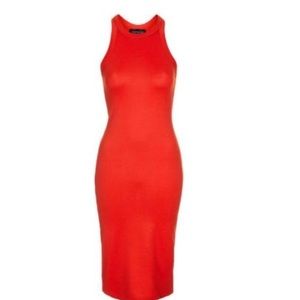 Top Shop long fitted red dress