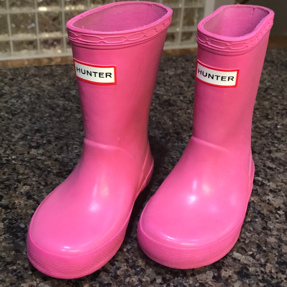 Pink toddler Hunter Boots size 6